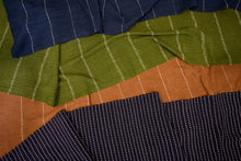 Load image into Gallery viewer, Black Running Stitch – Handwoven Cotton Bed Runner