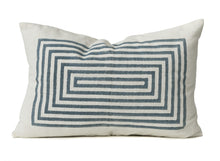 Load image into Gallery viewer, Forma Grey/Blue Lumbar Cushion Cover