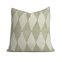 Load image into Gallery viewer, Olive hand block printed  cotton cushion cover