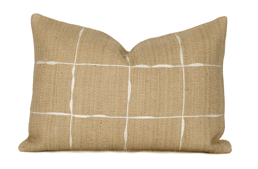 Jute Grid Lumbar Cushion