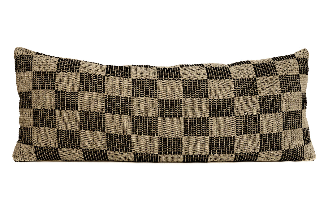 Checkerboard Extra-Long Lumbar Cushion