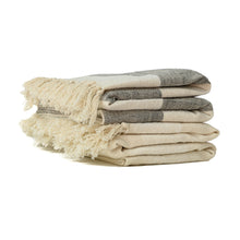 Load image into Gallery viewer, Farmhouse Two-Tone Ivory Throw Blanket
