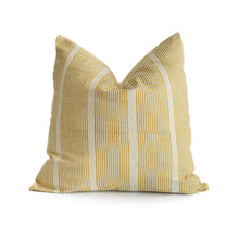 Load image into Gallery viewer, Hand block printed Mustard Yellow cotton cushion cover
