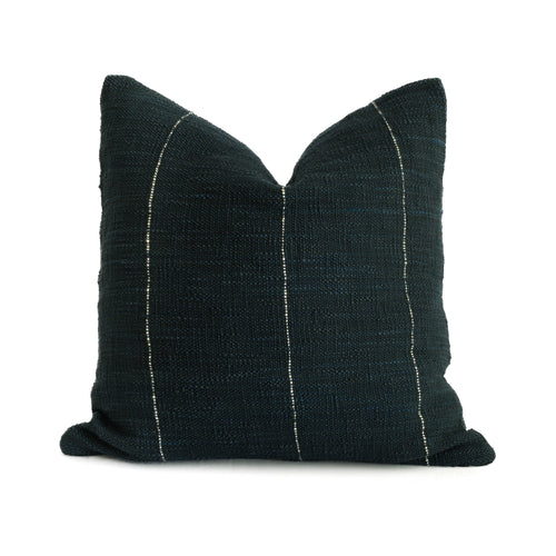 Hand woven Navy Blue cotton cushion cover