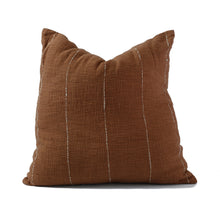 Load image into Gallery viewer, Hand woven Terracotta Sham cotton cushion cover

