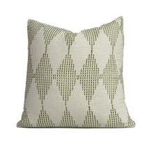 Load image into Gallery viewer, Olive hand block printed  cotton cushion cover

