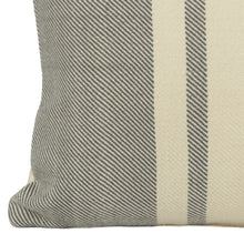 Load image into Gallery viewer, Close up of a Hand woven woollen cushion cover in grey and beige
