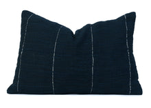 Load image into Gallery viewer, Hand woven Navy Blue cotton cushion cover. 
