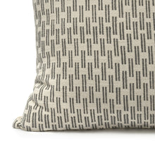 Load image into Gallery viewer, Close up of a Hand block printed grey cotton cushion cover

