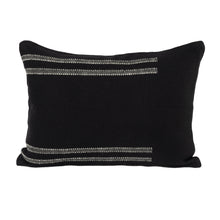 Load image into Gallery viewer, Hand woven woollen cushion cover in black
