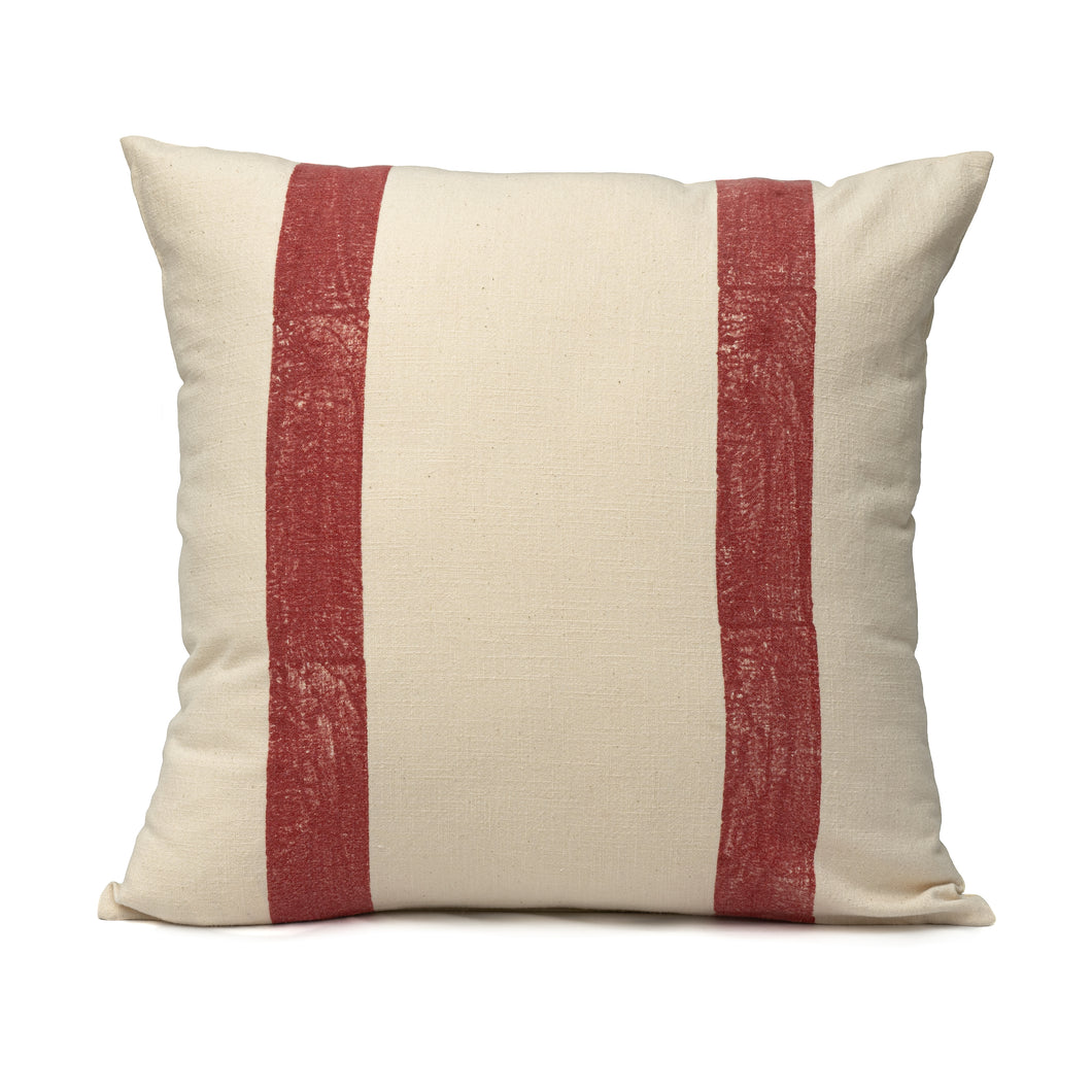 SUNSET RED STRIPES CUSHION COVER