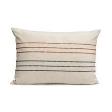 Load image into Gallery viewer, Embroidered Terracotta and Charcoal cotton cushion cover
