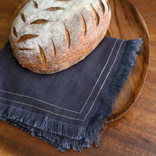 Load image into Gallery viewer, CHARCOAL FRINGED DINNER NAPKINS
